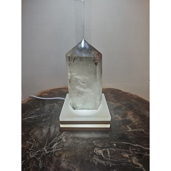 1.73LB Natural Green Ghost Phantom Quartz Crystal Obelisk Wand Point Healing. - Picture 1 of 16